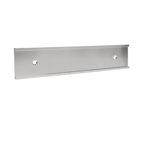 3 In. H X 12 In. L Wall Plate Holder, Bright Silver